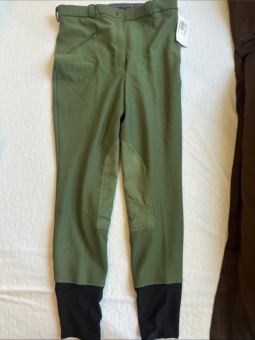 Women’s Olive Green Performance Riding Leggings